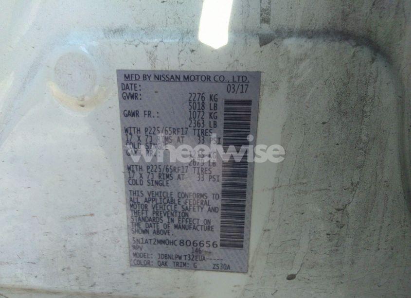 Photo 9 of 2017 Nissan Rogue S (VIN 5N1AT2MM0HC806656)