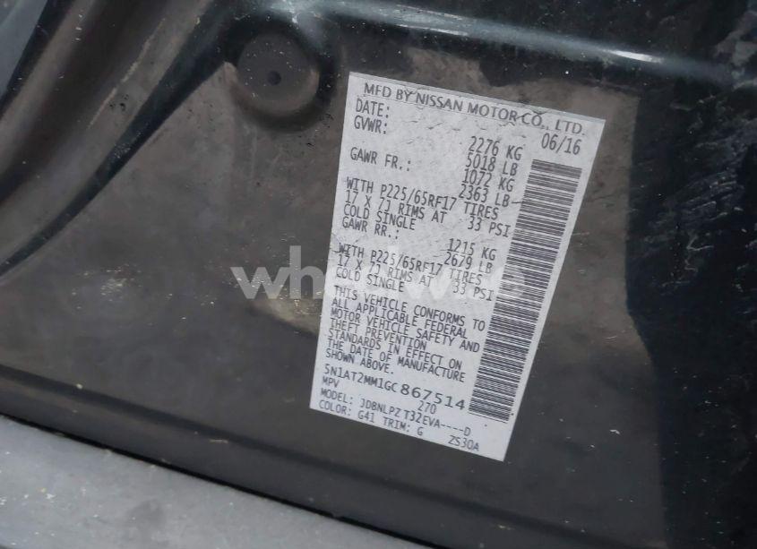 Photo 9 of 2016 Nissan Rogue S (VIN 5N1AT2MM1GC867514)