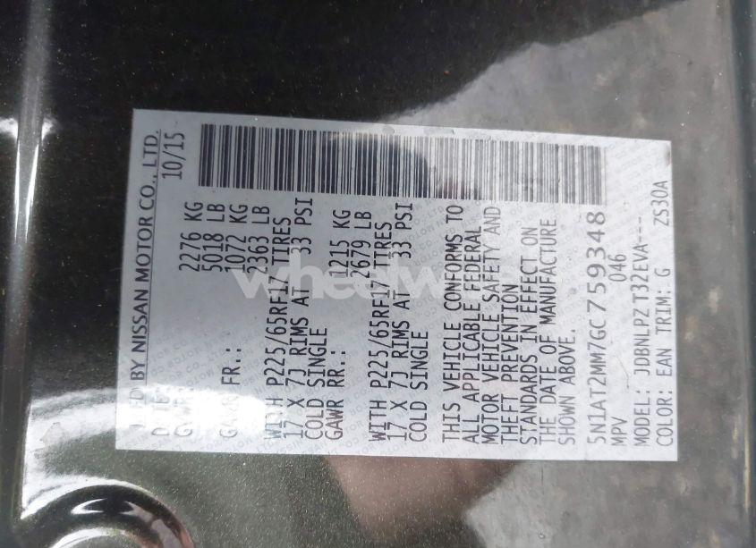 Photo 9 of 2016 Nissan Rogue S (VIN 5N1AT2MM7GC759348)