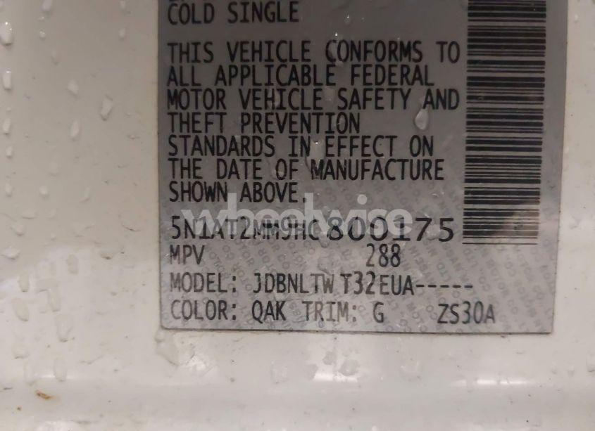 Photo 9 of 2017 Nissan Rogue SV (VIN 5N1AT2MM9HC800175)