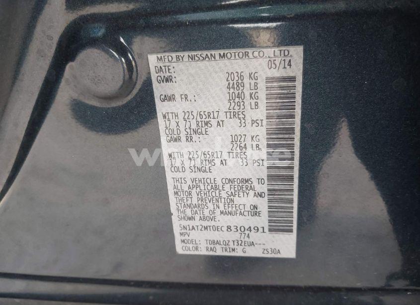 Photo 9 of 2014 Nissan Rogue SV (VIN 5N1AT2MT0EC830491)