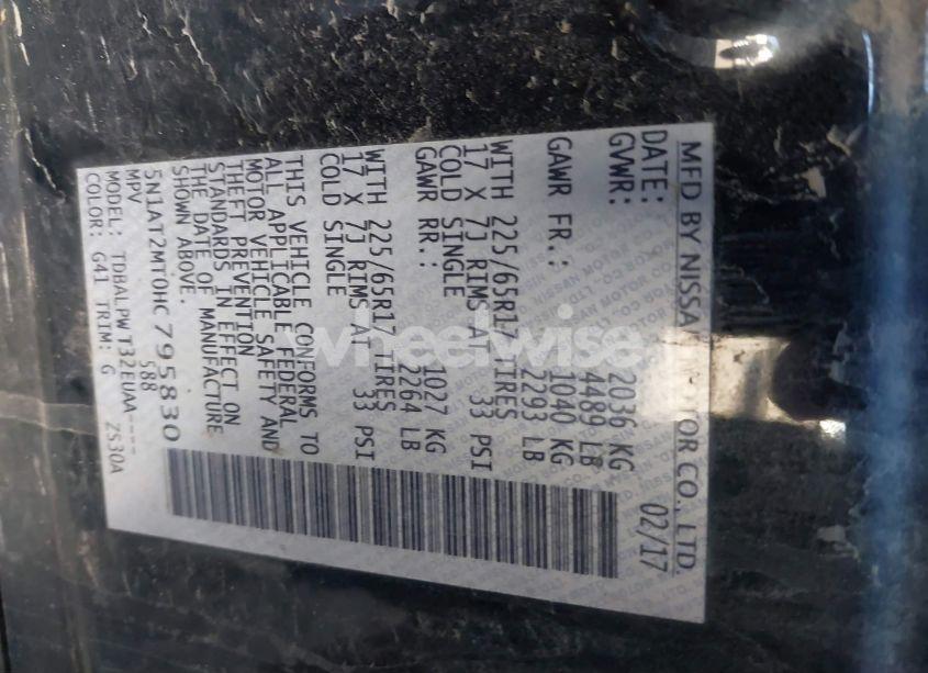 Photo 9 of 2017 Nissan Rogue S (VIN 5N1AT2MT0HC795830)