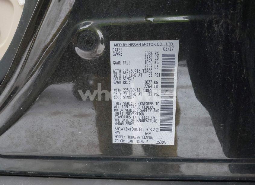 Photo 9 of 2017 Nissan Rogue SL (VIN 5N1AT2MT0HC813372)