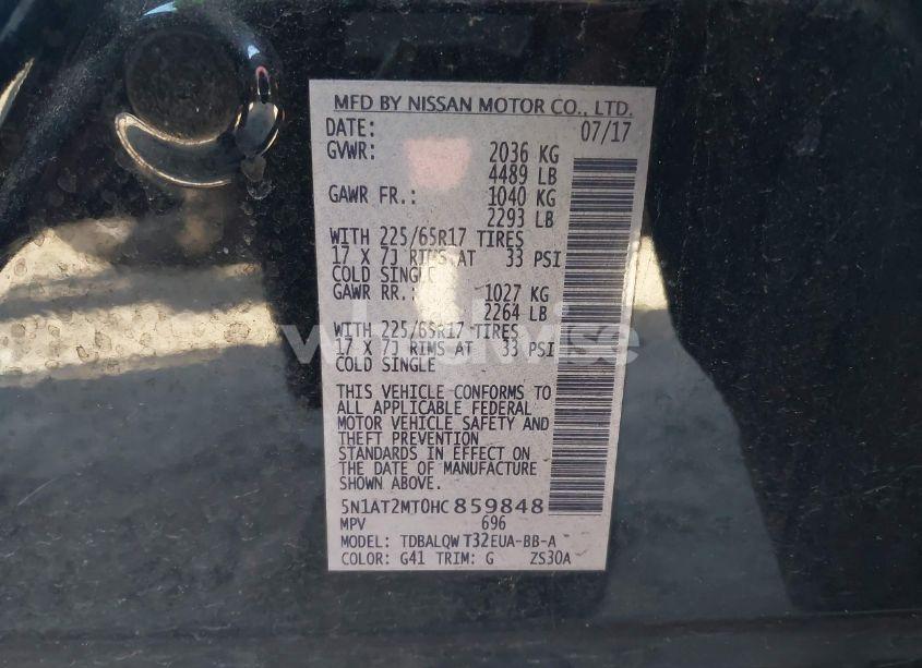 Photo 9 of 2017 Nissan Rogue SV (VIN 5N1AT2MT0HC859848)