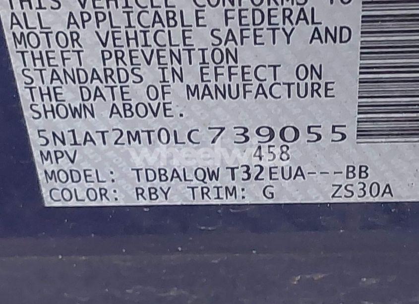 Photo 9 of 2020 Nissan Rogue SV FWD (VIN 5N1AT2MT0LC739055)