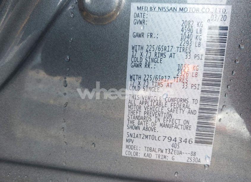 Photo 9 of 2020 Nissan Rogue S FWD (VIN 5N1AT2MT0LC794346)