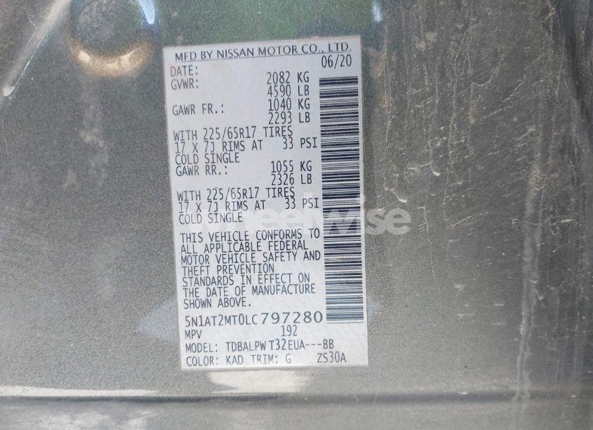 Photo 9 of 2020 Nissan Rogue S FWD (VIN 5N1AT2MT0LC797280)