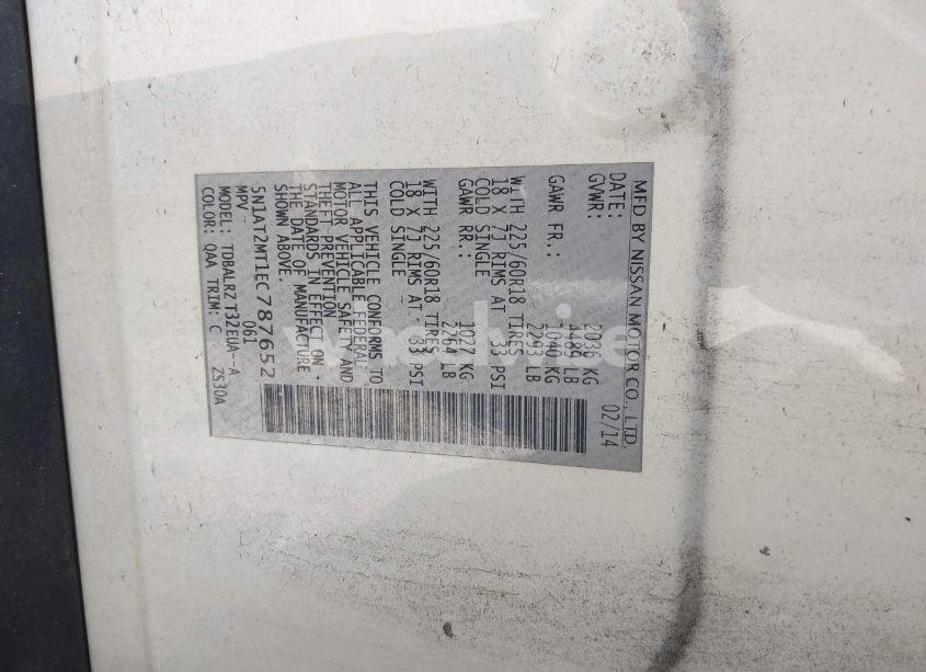 Photo 9 of 2014 Nissan Rogue SL (VIN 5N1AT2MT1EC787652)