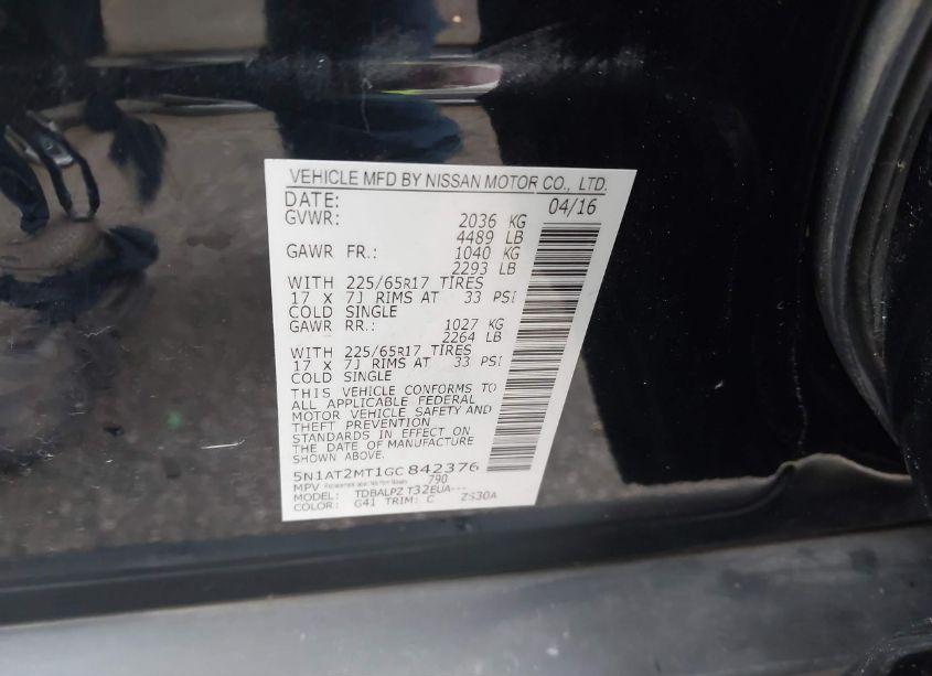 Photo 9 of 2016 Nissan Rogue S (VIN 5N1AT2MT1GC842376)