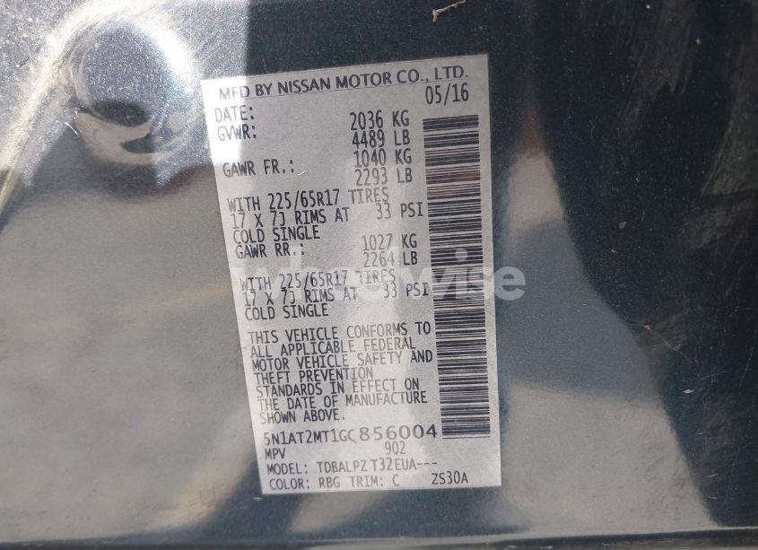 Photo 9 of 2016 Nissan Rogue S (VIN 5N1AT2MT1GC856004)