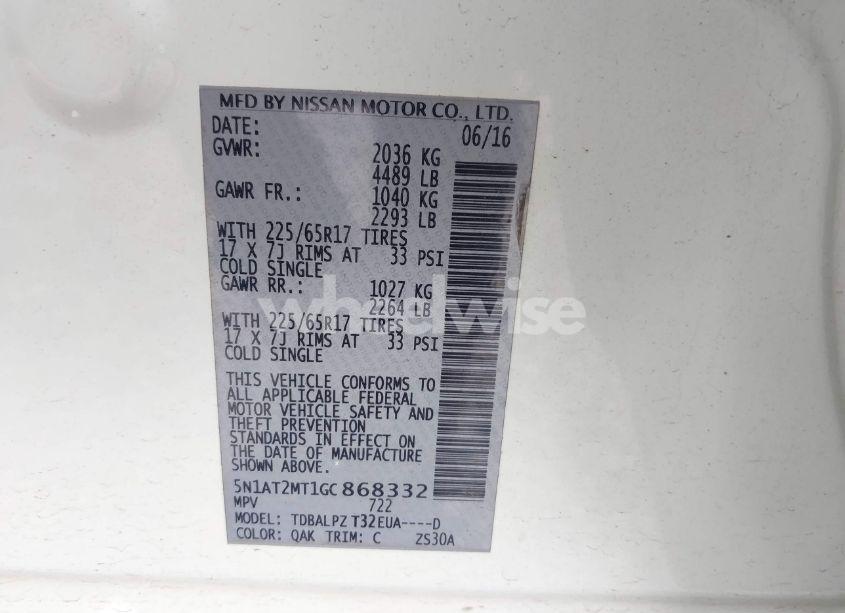 Photo 9 of 2016 Nissan Rogue S (VIN 5N1AT2MT1GC868332)