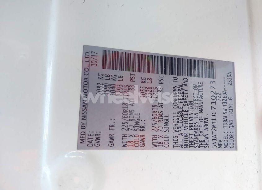 Photo 9 of 2018 Nissan Rogue SL (VIN 5N1AT2MT1JC710273)