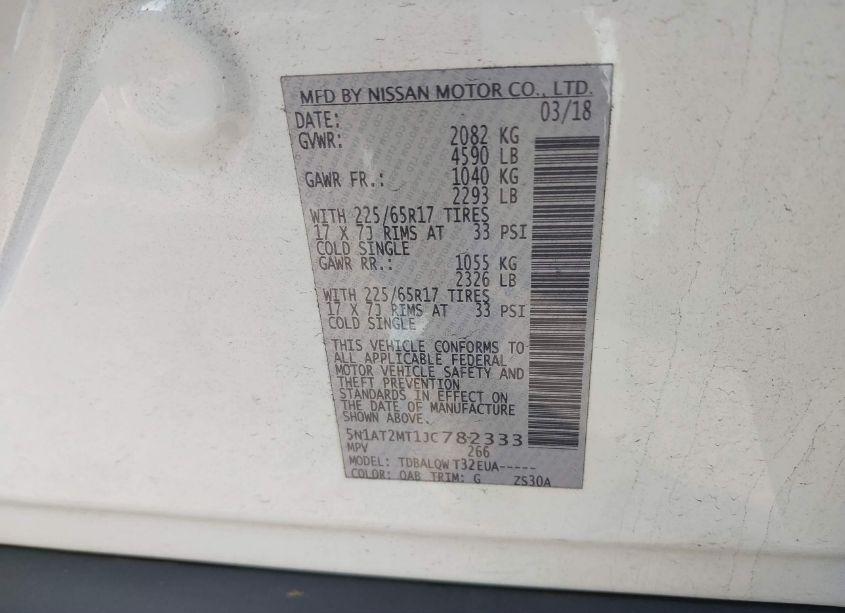 Photo 9 of 2018 Nissan Rogue SV (VIN 5N1AT2MT1JC782333)