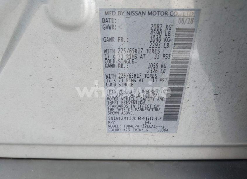 Photo 9 of 2018 Nissan Rogue S (VIN 5N1AT2MT1JC846032)