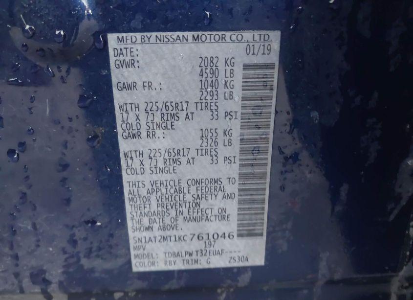 Photo 9 of 2019 Nissan Rogue S (VIN 5N1AT2MT1KC761046)