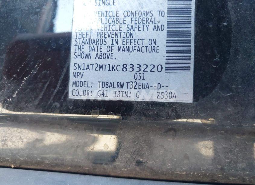 Photo 9 of 2019 Nissan Rogue SL (VIN 5N1AT2MT1KC833220)