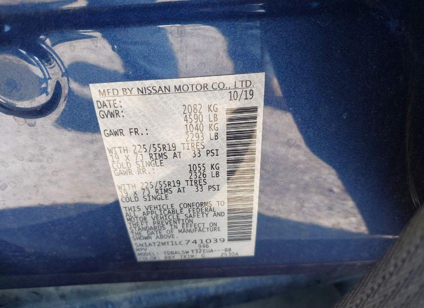 Photo 9 of 2020 Nissan Rogue SL FWD (VIN 5N1AT2MT1LC741039)