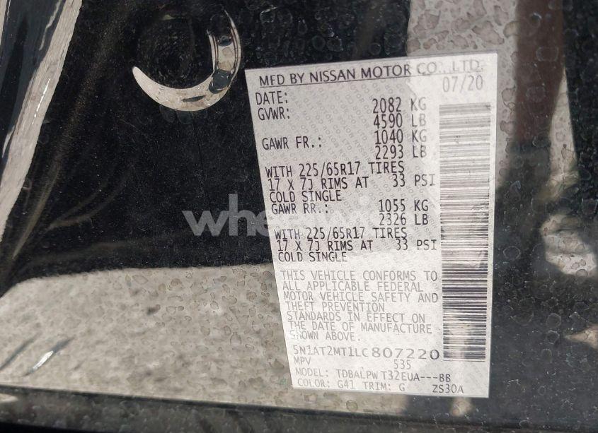 Photo 9 of 2020 Nissan Rogue S FWD (VIN 5N1AT2MT1LC807220)