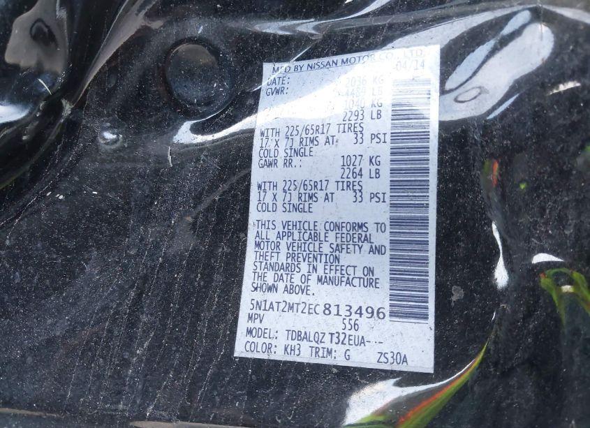 Photo 9 of 2014 Nissan Rogue SV (VIN 5N1AT2MT2EC813496)