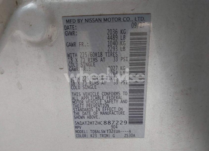 Photo 9 of 2017 Nissan Rogue SL (VIN 5N1AT2MT2HC887229)