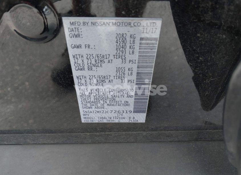 Photo 9 of 2018 Nissan Rogue SV (VIN 5N1AT2MT2JC726319)