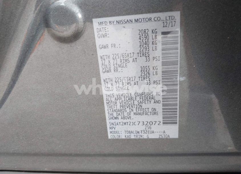 Photo 9 of 2018 Nissan Rogue SV (VIN 5N1AT2MT2JC732072)