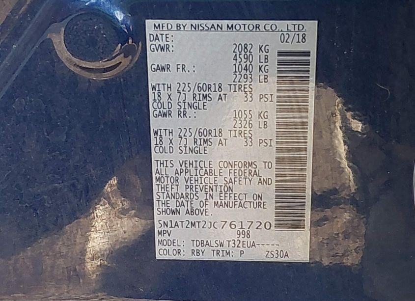 Photo 9 of 2018 Nissan Rogue SL (VIN 5N1AT2MT2JC761720)