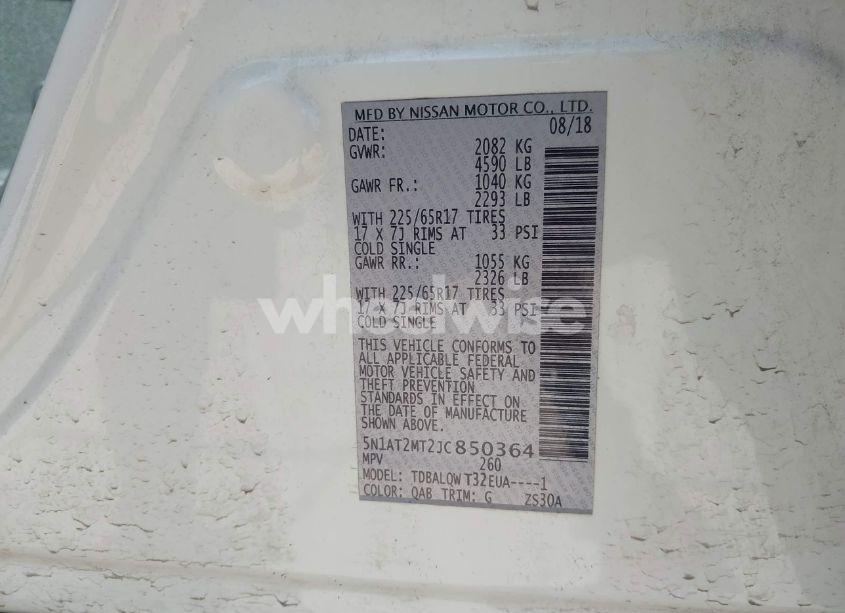 Photo 9 of 2018 Nissan Rogue SV (VIN 5N1AT2MT2JC850364)