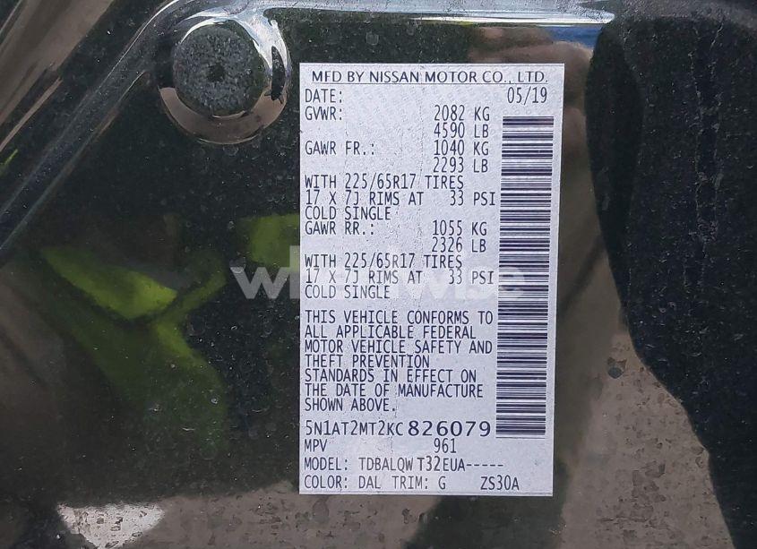 Photo 9 of 2019 Nissan Rogue SV (VIN 5N1AT2MT2KC826079)