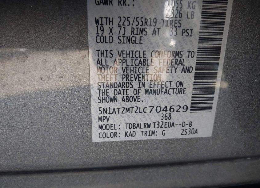 Photo 9 of 2020 Nissan Rogue SL FWD (VIN 5N1AT2MT2LC704629)