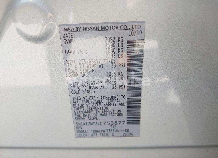 Photo 9 of 2020 Nissan Rogue S FWD (VIN 5N1AT2MT2LC753877)