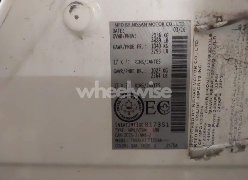 Photo 9 of 2016 Nissan Rogue S/SL/SV (VIN 5N1AT2MT3GC817351)