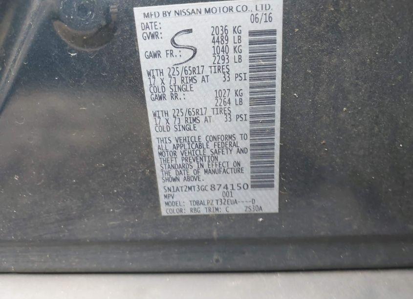 Photo 9 of 2016 Nissan Rogue S (VIN 5N1AT2MT3GC874150)