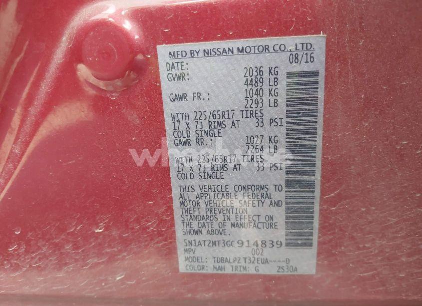 Photo 9 of 2016 Nissan Rogue S (VIN 5N1AT2MT3GC914839)