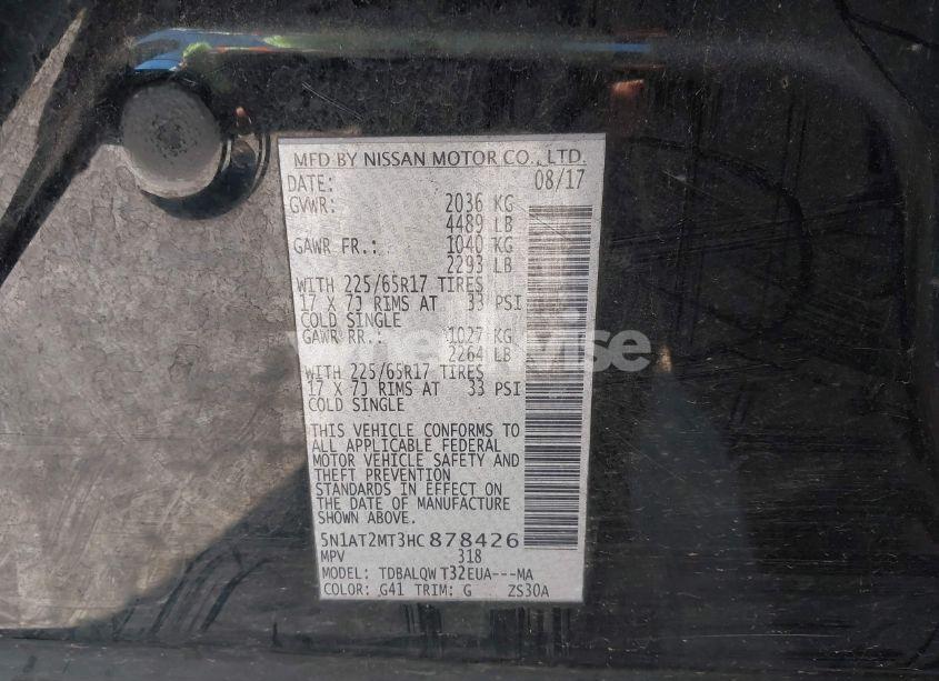 Photo 9 of 2017 Nissan Rogue SV (VIN 5N1AT2MT3HC878426)