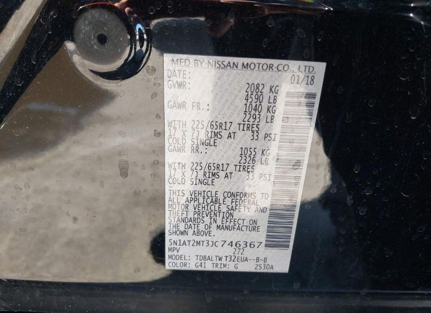 Photo 9 of 2018 Nissan Rogue SV (VIN 5N1AT2MT3JC746367)