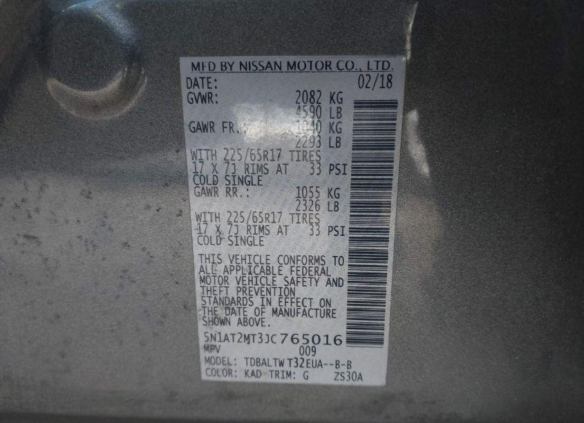 Photo 9 of 2018 Nissan Rogue SV (VIN 5N1AT2MT3JC765016)