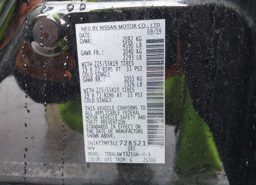 Photo 9 of 2020 Nissan Rogue SL FWD (VIN 5N1AT2MT3LC728521)