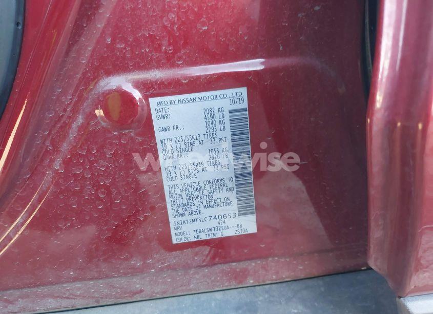 Photo 9 of 2020 Nissan Rogue SL FWD (VIN 5N1AT2MT3LC740653)