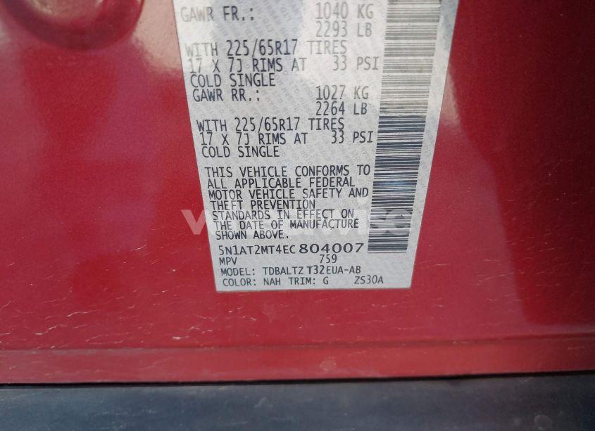 Photo 9 of 2014 Nissan Rogue SV (VIN 5N1AT2MT4EC804007)