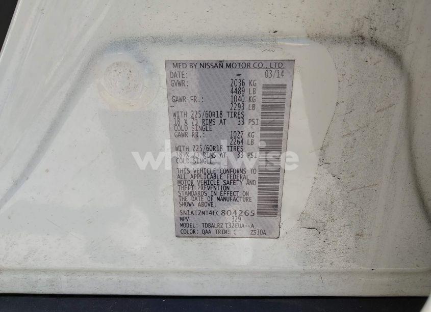 Photo 9 of 2014 Nissan Rogue SL (VIN 5N1AT2MT4EC804265)