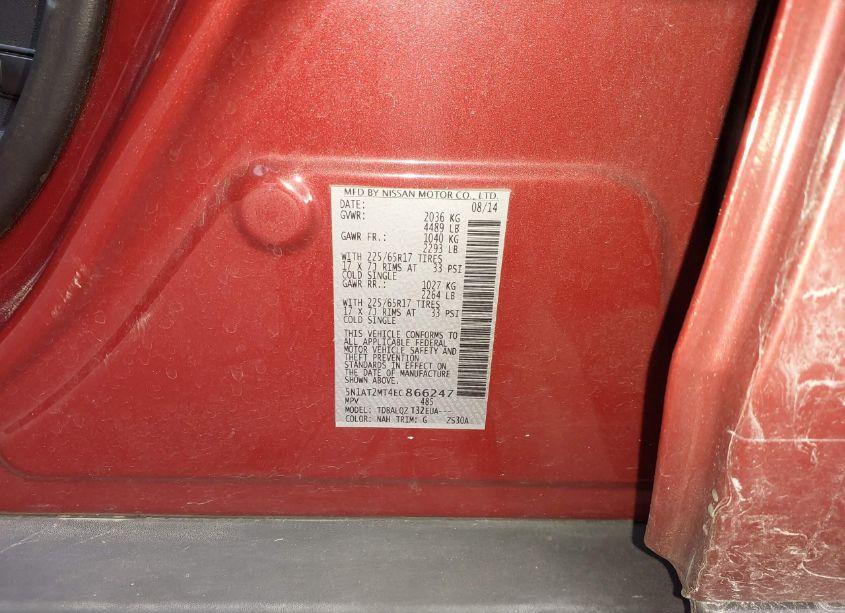 Photo 9 of 2014 Nissan Rogue SV (VIN 5N1AT2MT4EC866247)