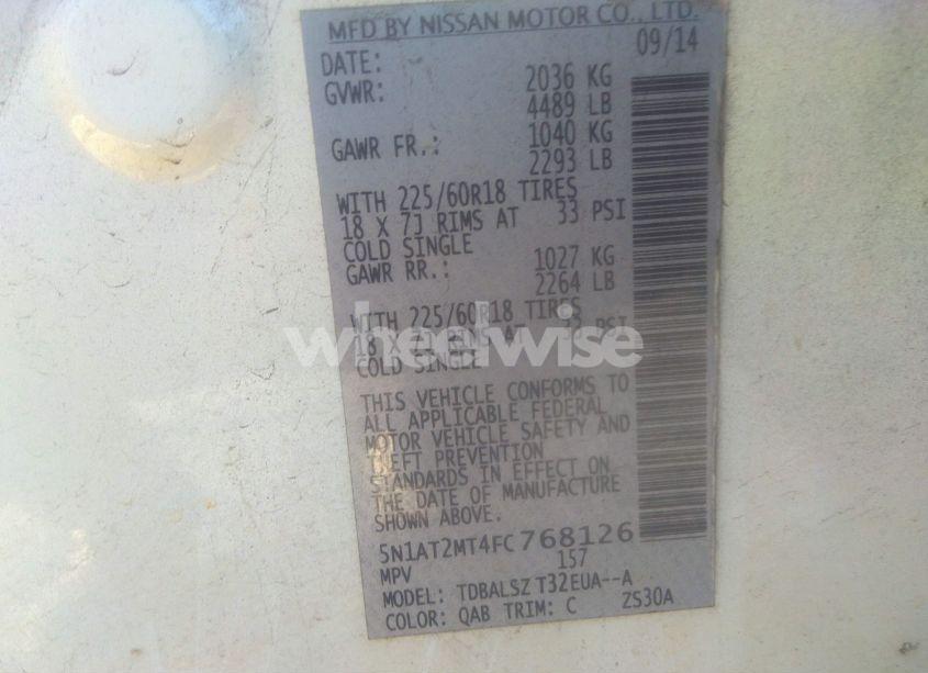 Photo 9 of 2015 Nissan Rogue SL (VIN 5N1AT2MT4FC768126)