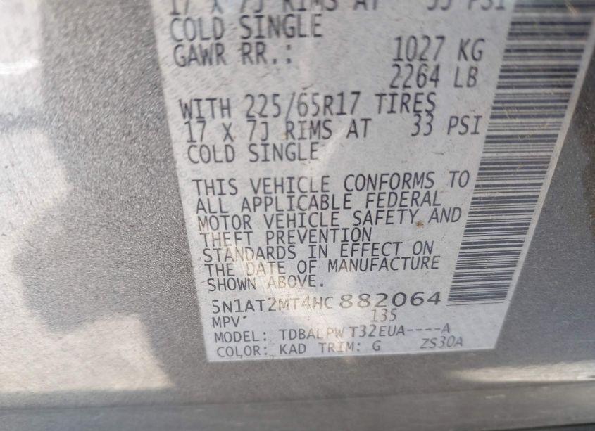 Photo 9 of 2017 Nissan Rogue S (VIN 5N1AT2MT4HC882064)