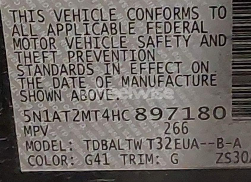 Photo 9 of 2017 Nissan Rogue SV (VIN 5N1AT2MT4HC897180)