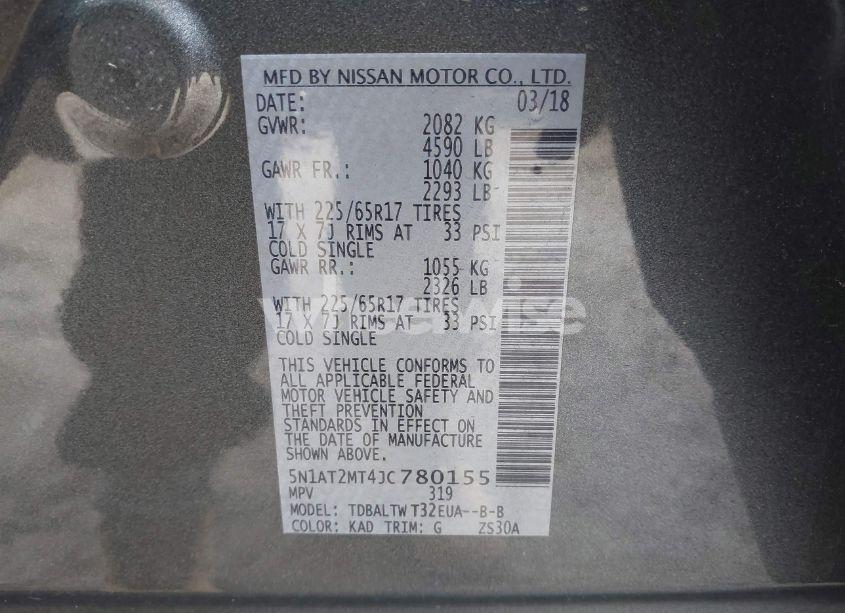 Photo 9 of 2018 Nissan Rogue SV (VIN 5N1AT2MT4JC780155)