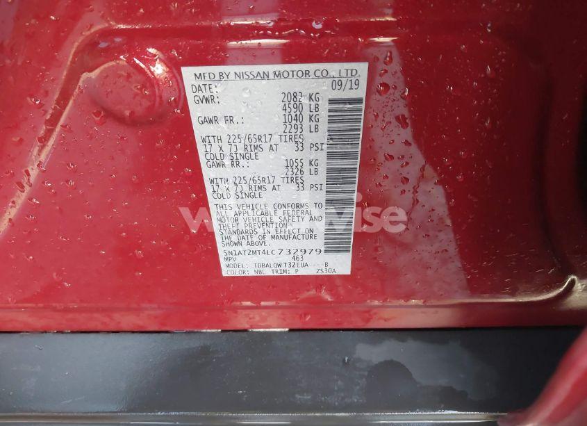 Photo 9 of 2020 Nissan Rogue SV FWD (VIN 5N1AT2MT4LC732979)