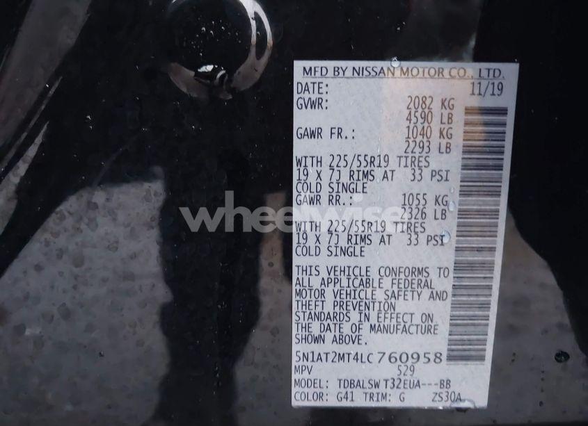 Photo 9 of 2020 Nissan Rogue SL FWD (VIN 5N1AT2MT4LC760958)