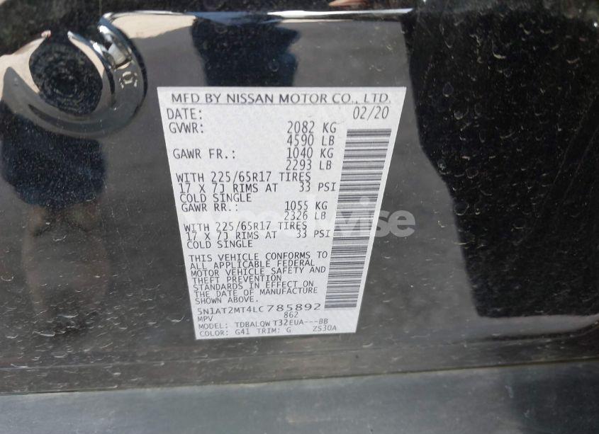 Photo 9 of 2020 Nissan Rogue SV FWD (VIN 5N1AT2MT4LC785892)