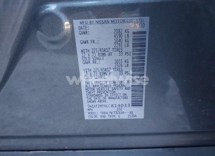 Photo 9 of 2020 Nissan Rogue S FWD (VIN 5N1AT2MT4LC814033)